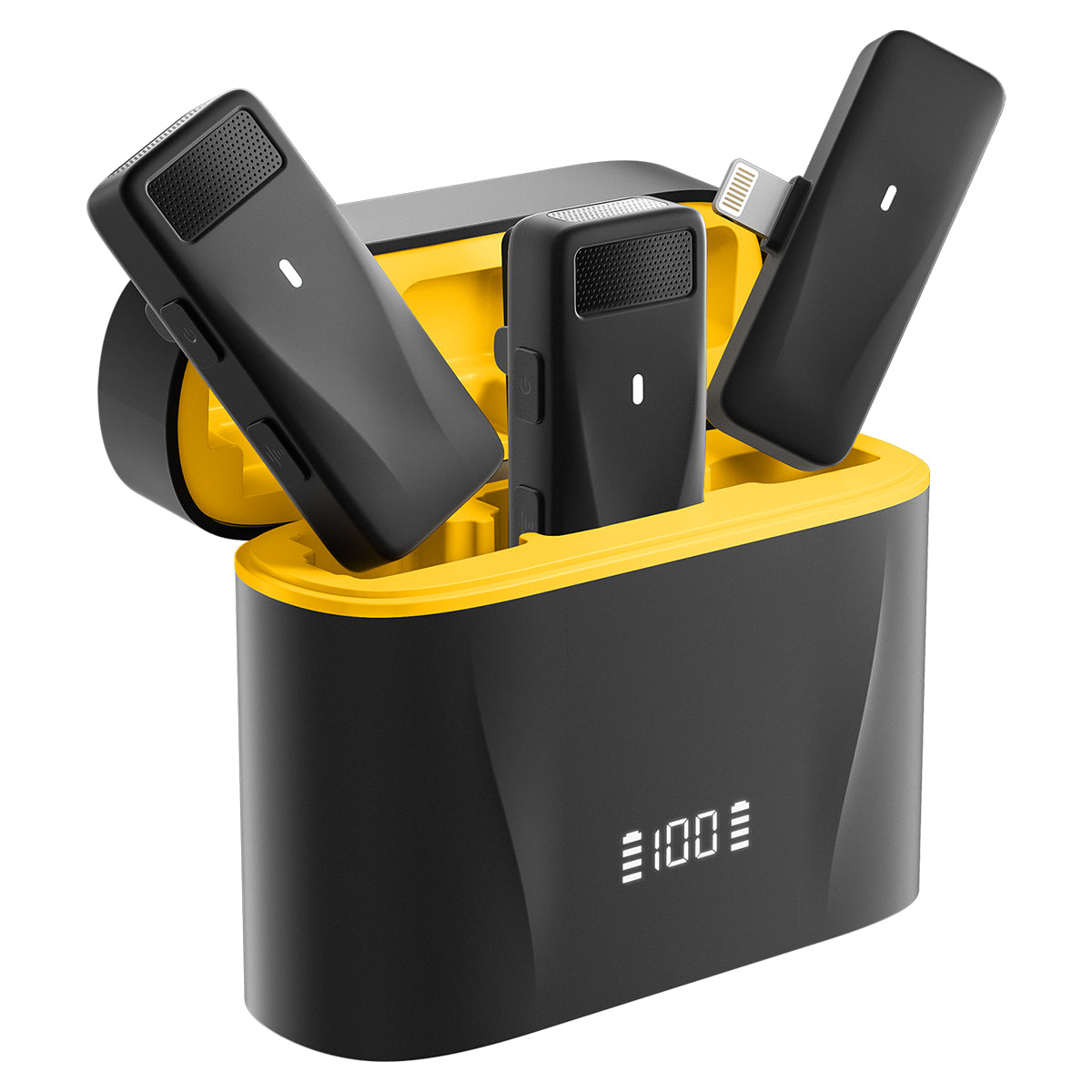 Mini Wireless Outdoor Noise Cancelling Stereo Lavalier Interview Microphone