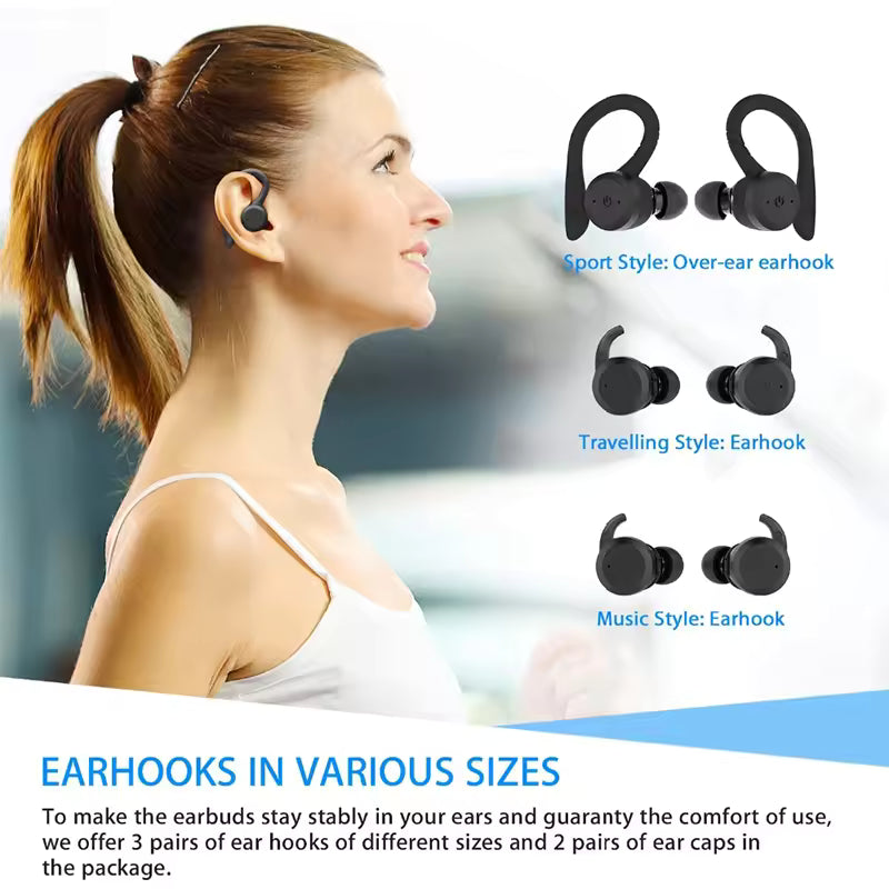 Ipx7 Waterproof Bluetooth Sport Wireless TWS Headset Earbuds