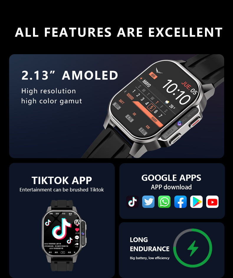 4G Calling Amoled Camera Smart Watch GTR22