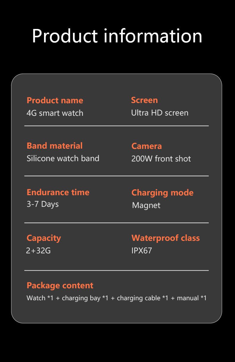 4G Calling Amoled Camera Smart Watch GTR22