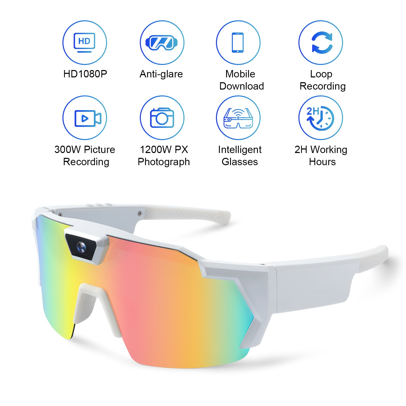 FHD  5MP Video Outdoor Battery  Sunglasses Camera