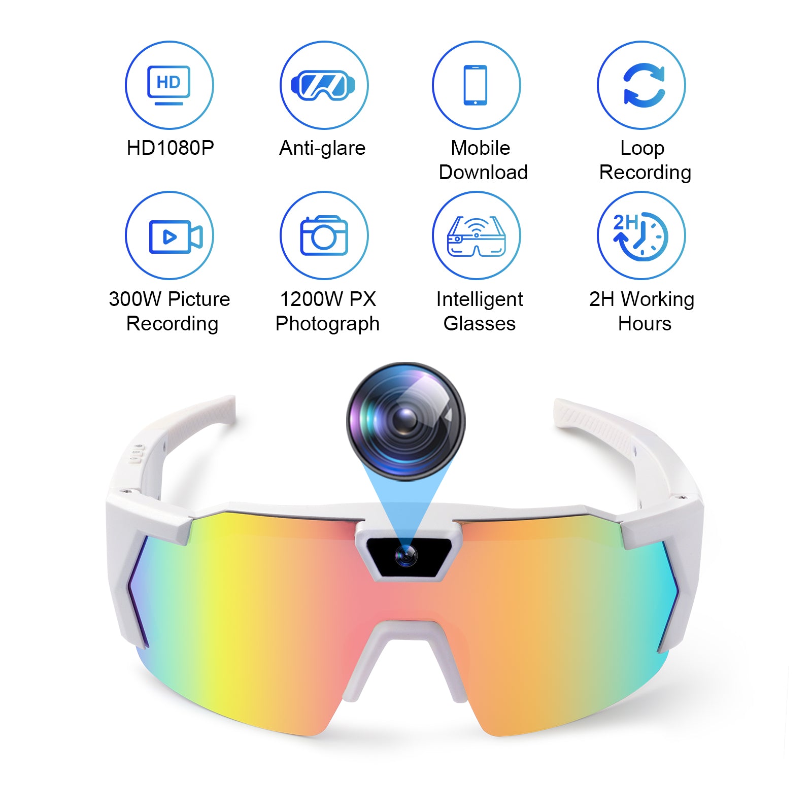 FHD  5MP Video Outdoor Battery  Sunglasses Camera