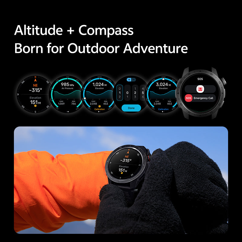 Multifunctional Zinc Alloy Smart Watch - GPS Tracking, Bluetooth, Music Control for iPhone & Android