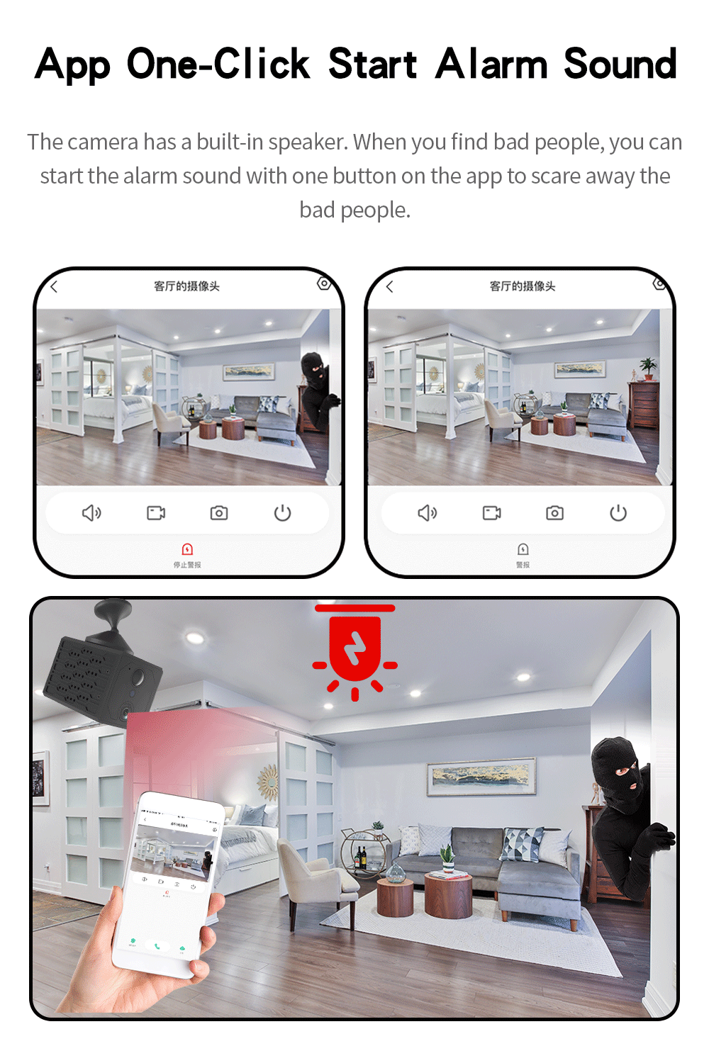 Mini Discreet 2-Way Audio Low Power PIR Wifi Security Camera