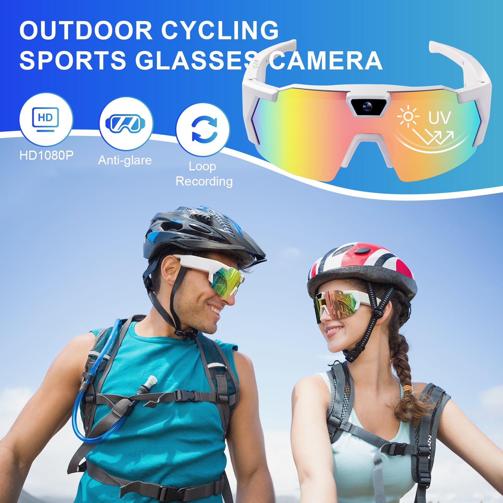 FHD  5MP Video Outdoor Battery  Sunglasses Camera