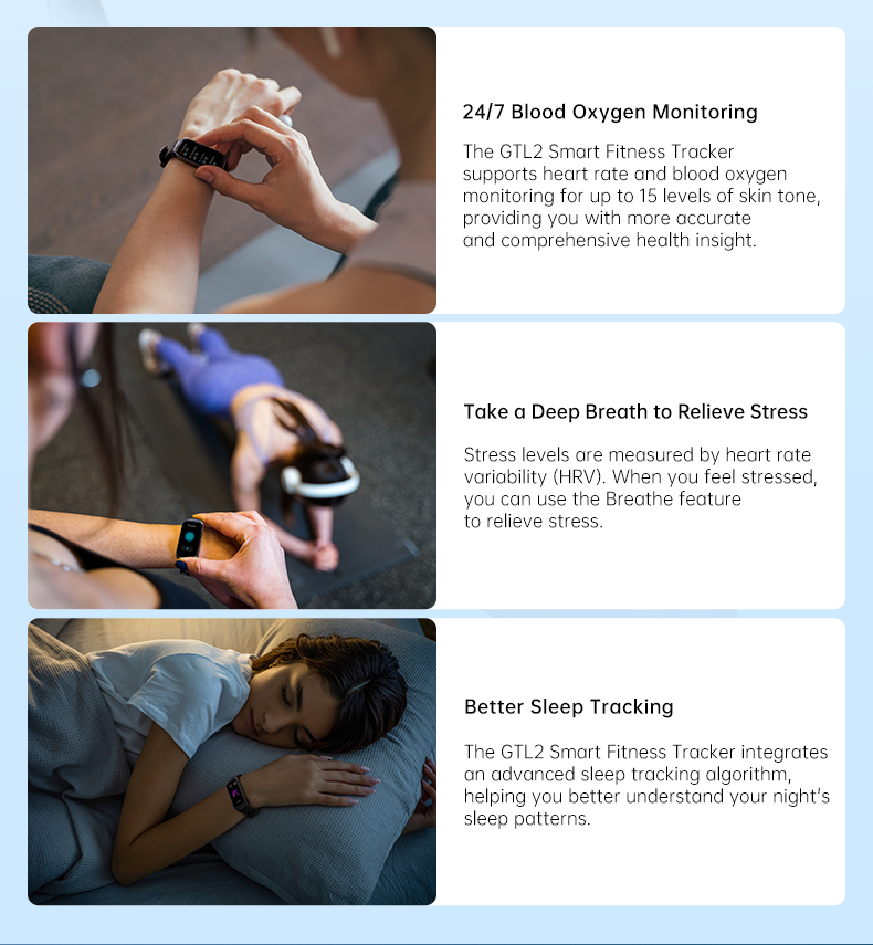 Runmefit Upgraded GTL 2 Fitness Tracker