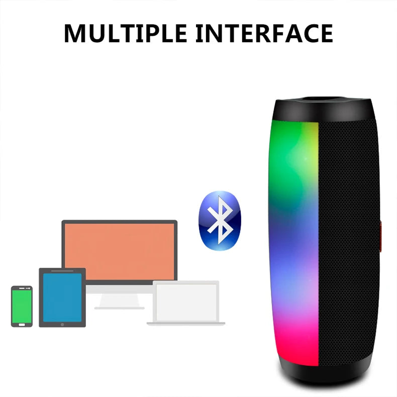 Wireless Speaker Bluetooth Speaker Microlab Portable Speaker Powerful High Outdoor Bass TF FM Radio with LED Light